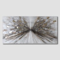 لوحة حائط كانفس برواز خشبي مخفي 140*70 سم