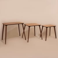 طقم طاولات خشب (الارتفاع 50-46-41سم)