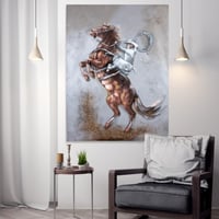 لوحة حائط عصرية كانفس 120سم في 90سم مزودة بإطار خش...