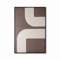 لوحة حائط - مزودة بفلين بني مقوى - إطار أسود