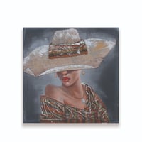 لوحة حائط عصرية كانفس 80سم في80 سم مزودة بإطار خشب...