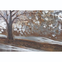 لوحة حائط عصرية كانفس برسم بارز 120سم في 80سم مزود...