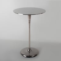 طاولة مفرد فضي دائري مسطح