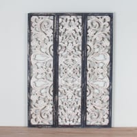 لوحة ديكور خشبية حفر من 3 قطع