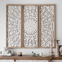 طقم لوحة 3 قطع خشب حفر ريفي