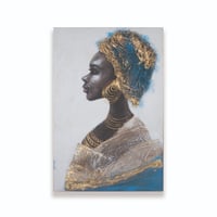 لوحة حائط عصرية كانفس برسم بارز 60سم في 90سم مزودة...