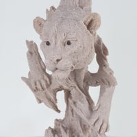 مجسم رأس نمر بتافصيل ونحت دقيقه