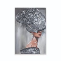 لوحة حائط عصرية كانفس برسم بارز 120سم في 80سم مزود...