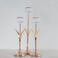 طقم شمعدان ذهبي