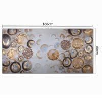 لوحة حائط عصرية كانفس 160سم في80سم مزودة بإطار خشب...