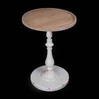 طاولة خشب بمعدن ابيض