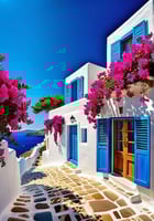 لوحات تلوين مرقمة - سانتوريني