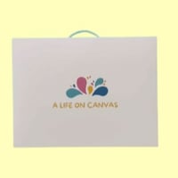 تثبيت القماش عالاطار و وضعه في box خاص