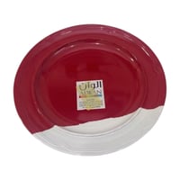 طبق ميلامين دائري لون احمر مقاس 20