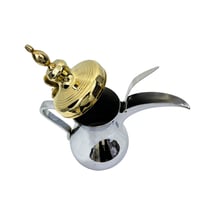 طقم دلال العساف الاصلي استانليس استيل ثقيل فضي غطا...