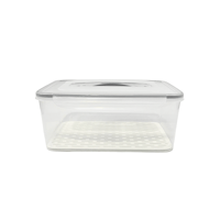 علبة بلاستيك شفاف مستطيل 18 × 26 سم