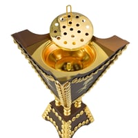 مبخرة سيفين ونخلة لون بني حجم كبير