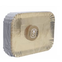 صحن ورق مستطيل ذهبي صغير