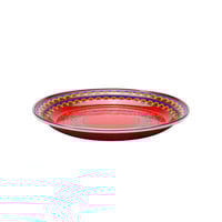 صحن غضار نقش نجدي احمر مقاس 34 سم
