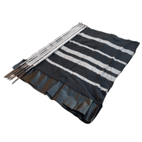 رواق رحلات البر حديد ماصورة لون اسود مقاس 1.5×8 مت...