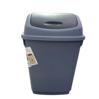 سلة مهملات بلاستيك بغطاء متأرجح 15 لتر