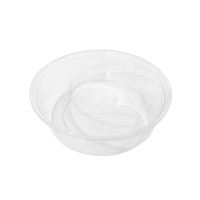 علبة بلاستيكية شفافة مع غطاء اسود مدور 5 حبات مقاس...