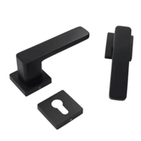 مقبض باب داخلي أسود أنيق بموديل عصري – مع غطاء فتح...