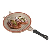 قدر طبخ مع مقلاه دائري سيراميك ذهبي سعة 5.8 لتر مع...