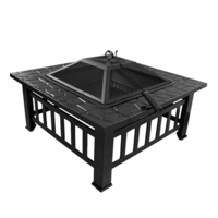 منقل و طاولة مربع لوم اسود موديل EX-83651