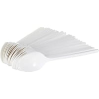 ملاعق بلاستيكية بيضاء عدد 50 حبة