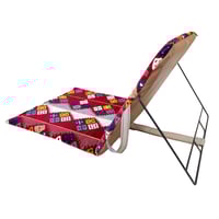 كرسي رحلات نقش ملكي احمر كبير البراري