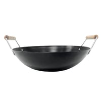 مقلى اسود يد خشب مقاس 35