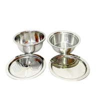 بادية استيل 4 مع قطاعة وصفاية وصحن