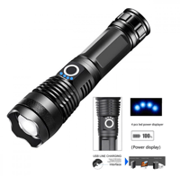 كشاف شحن قوي بطارية 1800 زووم مع 4 أوضاع إضاءة DLC...