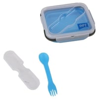 حافظة أطعمة قابلة للطي لون ازرق سيلكون 600 مل