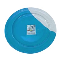 طبق ميلامين دائري لون ازرق مقاس 20