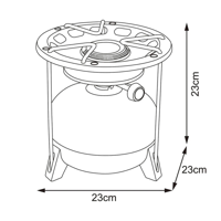 دبة غاز PKL هندي مع راس 1.2 كيلو اصفر مع جراب