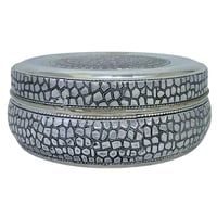 مطبقية هندي نقشة فضي كبير مقاس 24 سم