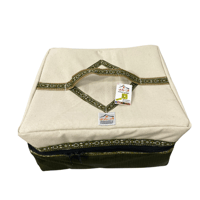 شنطة عزبة لون ابيض زيتي وسط