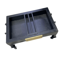 منقل حطب مستطيل متحرك بالكفرات (50 × 80 سم)