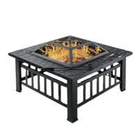 منقل و طاولة مربع لوم اسود موديل EX-83651