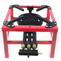 موقد غاز مربع احمر 3 مفتاح 3 عيون