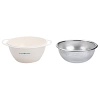 مصفاة ارز ستانلس ستيل مع صحن مقاس 16 سم SNHW-0416-...