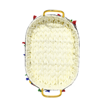 صينية خوص بيضاوي