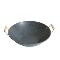 مقلى زيت حديد بطبقة من الجرانيت بيدين مقاس 32 سم