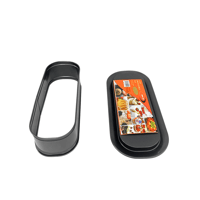 قالب كيك بيضاوي بقاعدة متحركة ومشبك جانبي