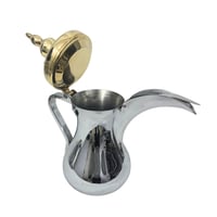 طقم دلال العساف الاصلي استانليس استيل ثقيل فضي غطا...