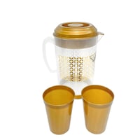 جيك ماء بلاستيك مع كوبين 2.6 لتر