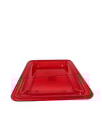 صواني تقديم اكريلك ملون شفاف احمر