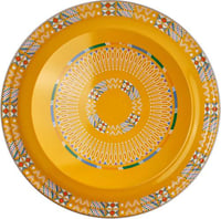 صحن غضار نقش نجدي اصفر مقاس 40سم